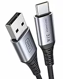 INIU USB C Kabel 2m, Typ C 3,1A Handy Ladekabel USB auf USB C Schnellladekabel, Nylon USB-C Aufladekabel Lang für iPhone 16 15 Pro Samsung Galaxy S21 S20 S10 Note 10 Google Pixel 7 6 Xiaomi usw.