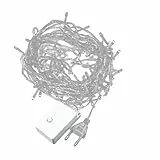 SOLUSTRE LED Lichterkette 10m mit 100 Leds Blaue Weihnachtsbeleuchtung Kupferdraht Flexible Außen und Terrassenbeleuchtung für Garten Party und Festdeko