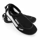 SEAC Splash, Strandschuhe für Erwachsene und Kinder, schnell trocknend, Schuhe für Meer, Strand und Pool, schwarz/weiß, 35