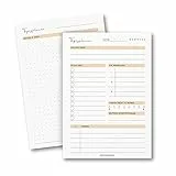 To Do Liste & Tagesplaner Block A5 | Vor- und Rückseite | 50 Blatt