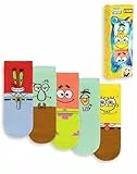 SpongeBob Schwammkopf Socken 5 Pack Charakterschuhe für Kinder Mädchen