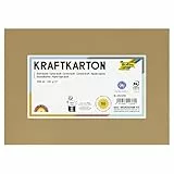 folia 692/5/98 - Kraftkarton natur, 230 g/m², DIN A5, 50 Blatt, zum individuellen Basteln und Gestalten von Grußkarten, Einladungen, Tischkarten, uvm.