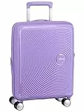 American Tourister Soundbox - Handgepäck Koffer 55 x 40 x 20/23 cm - Hartschalen Kabinentrolley für EasyJet & die meisten Airlines, Erweiterbar, 35.5/41L, Violett (Lavender)