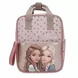 Depesche 14011 TOPModel Rucksack Dots - Rucksack in Rosa, mit Model-Motiv, Punkte-Muster und Glitzer, Tasche mit verstellbaren Trägern