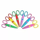 Asdirne Kinder Bastelschere 6er-Set, Kinderschere, Kinder gezackte Schere, Zick-Zack-Schere
