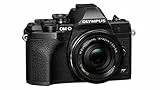 Olympus OM-D E-M10 Mark IV Micro-Four-Thirds-Systemkamera-Kit, 20 MP Sensor, 5-Achsen-Bildstabilisation,leistungsstarker AF, Wi-Fi,schwarz inkl. M.Zuiko Digital ED 14-42mm F3.5-5.6 EZ Pancake schwarz