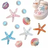 Sommerfrische Strandschuh-Crocs-Charms, 12 Stück Schuh Charms Shoe Schuhanstecker, DIY dekorative Krokodile, Glitzer/PVC, Zubehör als Geburtstagsgeschenk oder Partygeschenk