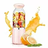 Mixer Smoothie Maker, Mini Mixer to Go,Shake Mixer, Personal Blender, Blender elektrisch, Kunststoff-Flasche 500ml, BPA-frei, Pink