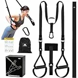 Flintronic Schlingentrainer, Sling Trainer Set für EIN Ganzkörpertraining, Schlingentrainer für Zuhaus, Schwarz