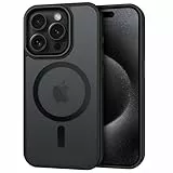 CACOE für iPhone 15 Pro Hülle Kameraschutzend, Kompatibel mit MagSafe, Stoßfest Kratzfest Magnetisch Rückseite Handyhülle für iPhone 15 Pro Case Transluzente
