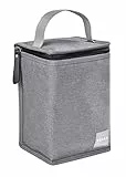 BÉABA - Isoliertasche für Babymahlzeiten - Geräumig - Aufbewahrung von Baby-Flaschen - Tasche für komplette Mahlzeiten - Zusammenlegbar - Weiches und wasserdichtes Material - Grau