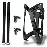 SKS GERMANY ANYWHERE TOPCAGE Flaschenhalter für Fahrräder (Fahrradzubehör mit flexiblem Befestigungssystem für Rahmen ohne Bohrungen, gummierte Klettverschlüsse), schwarz