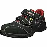 Giasco Halbschuh Miami S1P, Größe 42, 1 Stück, schwarz / rot, KU093N42