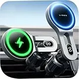 LISEN 15W für Magsafe autohalterung mit ladefunktion handyhalterung Auto Mag safeladegerät Auto Wireless Ladegerät Auto Magnet Handyhalterung Auto für iPhone 16/15/14/13/12 ProMax Mini Plus Serie