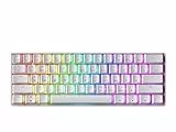 GK61 Hot-Swap Mechanische Gaming-Tastatur - 61 Tasten Mehrfarbige RGB-LED-Hintergrundbeleuchtung für PC-/Mac-Spieler (Gateron Optical Brown, Weiß)