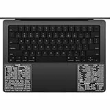 Synerlogic Mac OS & Word/Excel Kurzbefehle-Sticker | Tastatur-Sticker für macOS | Laminierter Vinyl-MacBook-Spickzettel für Laptop | MacBook-Kurzbefehle 2026 (Clear/White/German)