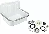 Cornat Stahl-Ausgussbecken mit Zubehör-Set, 50 cm, 1 Stück, AGBSET50