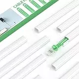 MUDEELA Kabelkanal Klein, 3.2M Mini Kabel Verstecken, Kabelschacht zum verstecken von Kabel, Kabelkanal Selbstklebend Weiss für alle Netzkabel in Haushalt/Büro, 8 Stück