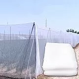 Gemüseschutznetz,Garten Insekten Netz,5 * 6m Gemüse Schutznetz,Kulturschutznetz Feinmaschig Pflanzenschutznetz Tunnel,für Garten Gemüsegarten Obstgarten schützen,Weiß
