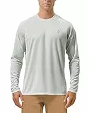 Roadbox Herren UV-Schutz Shirt, UPF 50+ Rashguard T-Shirt, Schnelltrocknend Leicht Langarmshirt für Surfen Angeln Wandern