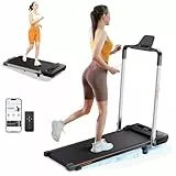 Klappbar Laufband für Zuhause mit Steigung, Fernbedienung & App-Steuerung, 12km/h, LCD-Anzeige, Doppelter Stoßdämpfung, 2 in 1 Walking Pad Neigung Laufband, für Zuhause & Büro, Kein Montagebedarf