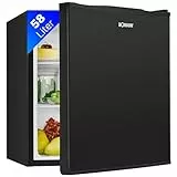 Bomann Mini Kühlschrank mit 58 Liter Nutzinhalt | Kühlschrank klein mit 2 herausnehmbaren Glasablagen | Mini Fridge mit stufenloser Temperaturregelung u. wechselbarem Türanschlag | KB 7347 schwarz
