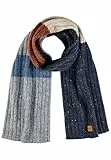 camel active Herren Dicker Strickschal aus einem Wollmix Blau, menswear-OS