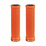 Funn Holeshot Mountainbike-Griffe mit Einzelklemmung, Innendurchmesser von 22 mm, Griffenden gehärtet (Orange)