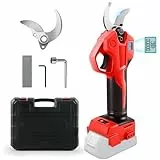 Akku Astschere, kompatibel mit Milwaukee M 18V-Akku (ohne Akku), Bürstenlose Baumschere mit 2 Gängen, Digitalanzeige, 30 mm Schnittdurchmesser, Ersatzklingen und Kunststoffbox