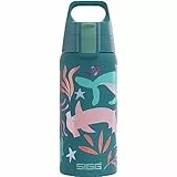 Sigg - Isolierte Trinkflasche Kinder - Shield Therm One Blue World - Kohlensäuregeeignet - Auslaufsicher - Spülmaschinenfest - BPA-frei - 90% recycelter Edelstahl - Blau mit Meerestieren - 0,5L