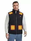 Faxpot Beheizte Weste für Männer und Frauen mit Powerbank, ärmellose beheizte Jacke mit 3 Temperaturstufen, waschbarer beheizter Körperwärmer für Outdoor-Aktivitäten, leichte beheizte Weste 805-3XL
