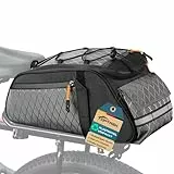 toptrek 3-in-1 Fahrradtaschen für Gepäckträger, 10L Volumen Fahrradtasche Gepäckträger, Wasserdicht Gepäckträgertasche mit Tragegriff und Schultergurt, Geeignet für den Täglichen Pendelve(Grau)