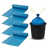 Bottari 60 Müllsäcke 40 l 55 x 65 cm mit Verschlussgriffen, hellblau, robuste und recycelte Müllsäcke, 4 Rollen à 15 Stück
