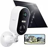 ARENTI Kabellose Überwachungskamera Aussen Akku mit Solarpanel, 3MP 2,4G WLAN Wiederaufladbare Sicherheitskamera Außen, IP Kamera Outdoor, Nachtsicht, 2-Wege-Audio, IP65, Bewegungserkennung