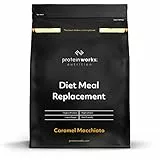 Protein Works - Diet Meal Replacement, Vollständige Mahlzeit, Diät Abnehmshake, Immunitätsfördernd, 7 Mahlzeiten, Karamell Macchiato, 500g