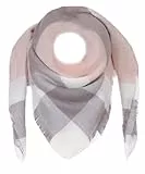 FASHION YOU WANT XXL Schal Karo (Rosa/Grau/Weiß)