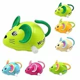 NUOBESTY 6 Stück Aufzieh-Spielzeuge mit Maus und Uhrwerk, Tierfigur, springende Ratten, Mäuse, Spielzeug für Kinder, Partygeschenke, Schulpreis, Goodie Bag Stuffers gemischte Farben