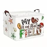 Clastyle Sport Ball Aufbewahrungskorb Sterne Kleidung Wäschekorb Bad Aufbewahrungsbox für Eltern Organize Spielzeug Buch,Rugby,40x30x30 cm