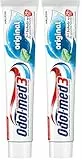 Odol-med3 Zahnpasta, Original, mit 3in1 Schutz für starke Zähne, gesundes Zahnfleisch** und frischen Atem, 75 ml zahncreme (Packung mit 2)