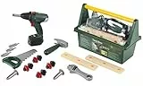 Theo Klein 8520 Bosch Werkzeug-Box | Mit Werkzeug und Zubehör| Inkl. batteriebetriebenem Akkuschrauber mit Licht und Sound | Spielzeug für Kinder ab 3 Jahren
