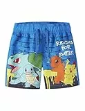 NAME IT Jungen Nmmmeer Pokemon Long Swimshorts Sky, Electric Blue Lemonade, 122