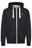 !Solid SDBennZip Herren Sweatjacke Kapuzenjacke Hoodie mit Kapuze Reißverschluss Kordelzug Label-Details Baumwollmischung Regular fit, Größe:L, Farbe:Dark Grey Melange (8288)