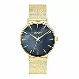 Joop! Armbanduhr Damen Quarzuhr analog, mit Edelstahl Armband, Gold, 5 bar wasserfest, Kommt in Uhren Geschenk Box, 2036593