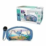 Lexibook, Disney Stitch, Kabelloser Lichtlautsprecher mit Mikrofon, Stereosound, Karaoke-Funktion, USB- und SD-Kartenanschluss, wiederaufladbarer Akku, Tragegriff zum Mitnehmen, Blau, BTP585DZ