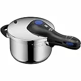 WMF Perfect Plus One Pot Schnellkochtopf Induktion 2,5l, Dampfkochtopf mit Flammschutz, großes Kochsignal, 2 Kochstufen, abnehmbarer Deckelgriff, Einhand-Kochstufenregler, Cromargan Edelstahl poliert