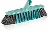 Leifheit Allround Besen Xtra Clean 40 cm mit X-Borsten, Kehrbesen mit Borsten aus Kunststofffaser, Besen mit schräger Stielanbindung, Besenkopf ohne Stiel, Kehrer mit Click-System