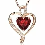 LAVUMO Herzkette Echt Silber 925/Messing Silber Rosegold Gold Damen Halskette-Herz änhänger Kette Damen Schmuck Geschenk für Frau Frauen an Geburtstags Weihnachten Valentinstag Hypoallergen Ketten
