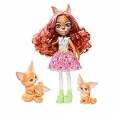 Enchantimals Filigree Fox und Tierfreunde - Puppe mit Fuchsaufdruck, Perk und 2 weiteren Tierfreunden, inklusive abnehmbarem Rock und Schuhen, für Kinder ab 4 Jahren, HNT60