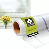 aboveBED Fensterfolie Sichtschutz mit Streifen 30x200cm, statisch milchglasfolie selbstklebend, Blickdicht Klebefolie für Büro Bad Wohnzimmer