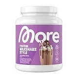 MORE Protein Milkshake, Trinkschokolade, 600 g, Mix aus Whey Konzentrat und Casein ideal zum Muskelaufbau und -erhalt, mit Laktase - made in Germany